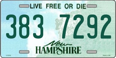 NH license plate 3837292