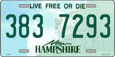 NH license plate 3837293