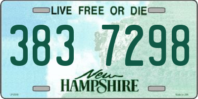 NH license plate 3837298