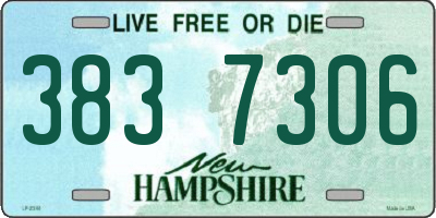 NH license plate 3837306