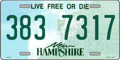 NH license plate 3837317