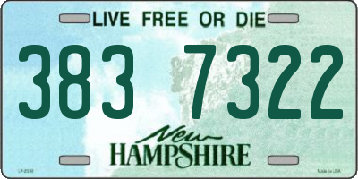 NH license plate 3837322