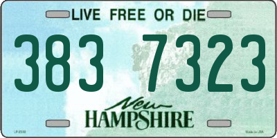 NH license plate 3837323
