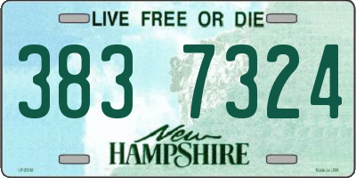 NH license plate 3837324