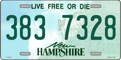 NH license plate 3837328
