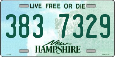 NH license plate 3837329