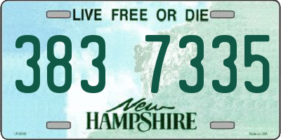 NH license plate 3837335