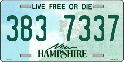 NH license plate 3837337