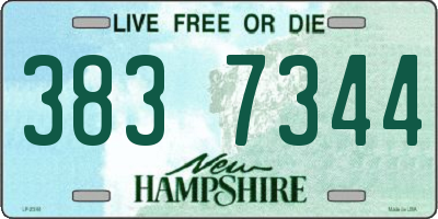 NH license plate 3837344