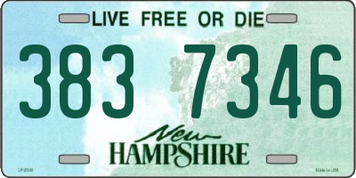 NH license plate 3837346