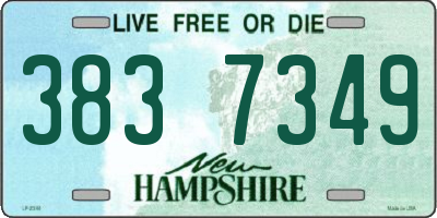 NH license plate 3837349
