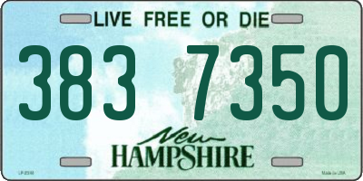 NH license plate 3837350