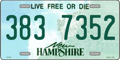 NH license plate 3837352