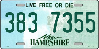 NH license plate 3837355