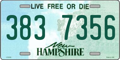 NH license plate 3837356