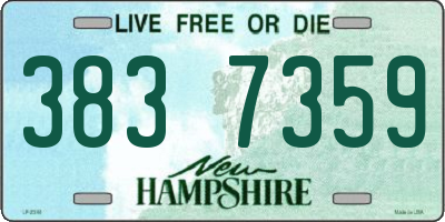 NH license plate 3837359