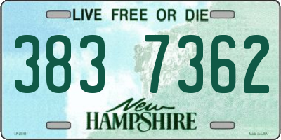 NH license plate 3837362