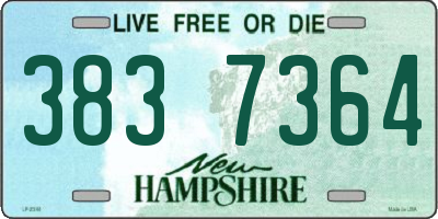 NH license plate 3837364