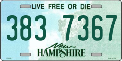 NH license plate 3837367