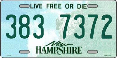 NH license plate 3837372
