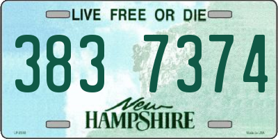 NH license plate 3837374