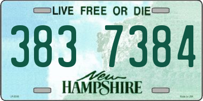 NH license plate 3837384