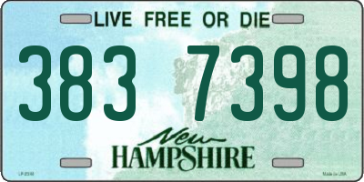 NH license plate 3837398