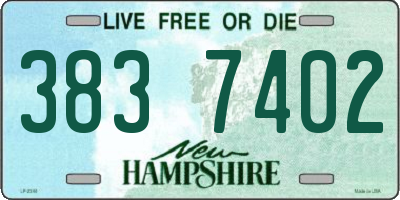 NH license plate 3837402