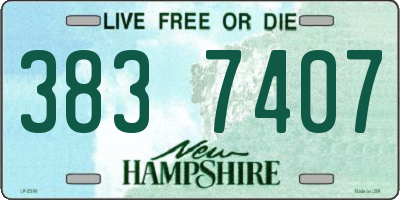 NH license plate 3837407