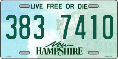 NH license plate 3837410