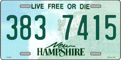 NH license plate 3837415