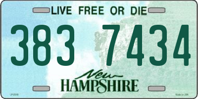 NH license plate 3837434