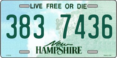 NH license plate 3837436