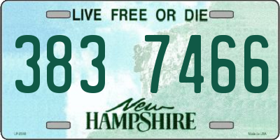 NH license plate 3837466