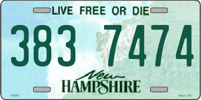 NH license plate 3837474