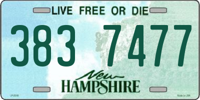 NH license plate 3837477