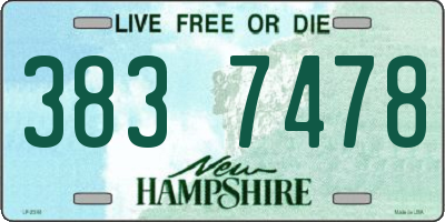 NH license plate 3837478