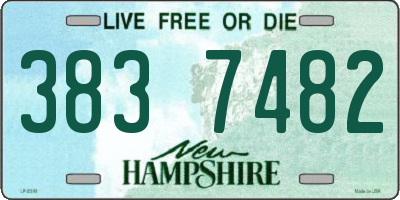 NH license plate 3837482