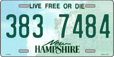 NH license plate 3837484