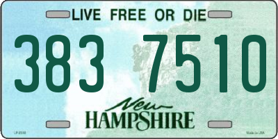 NH license plate 3837510