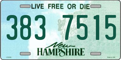 NH license plate 3837515