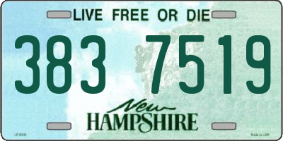NH license plate 3837519