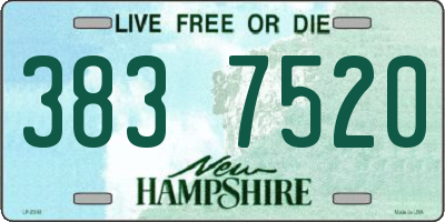 NH license plate 3837520