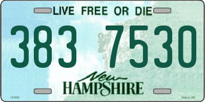 NH license plate 3837530