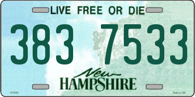 NH license plate 3837533