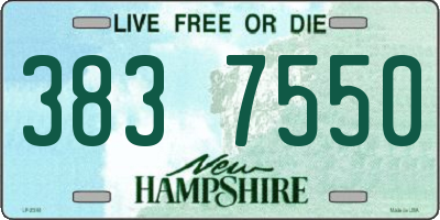 NH license plate 3837550