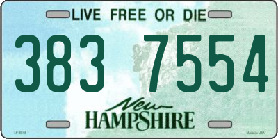 NH license plate 3837554