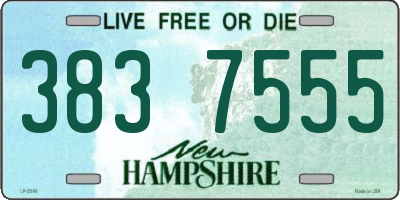 NH license plate 3837555