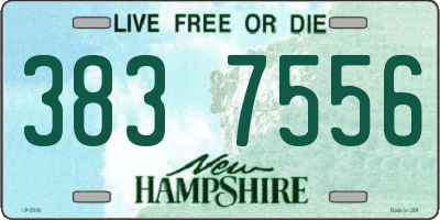 NH license plate 3837556