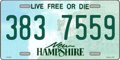 NH license plate 3837559